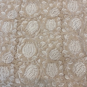 58&quot; inches Hand Block Printed Linen Fabric , Home Decor Best Linen Fabric for decor, pillows ,upholstery, curtain