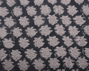 Block Print  Handloom Linen Fabric  Heavy Linen Fabric