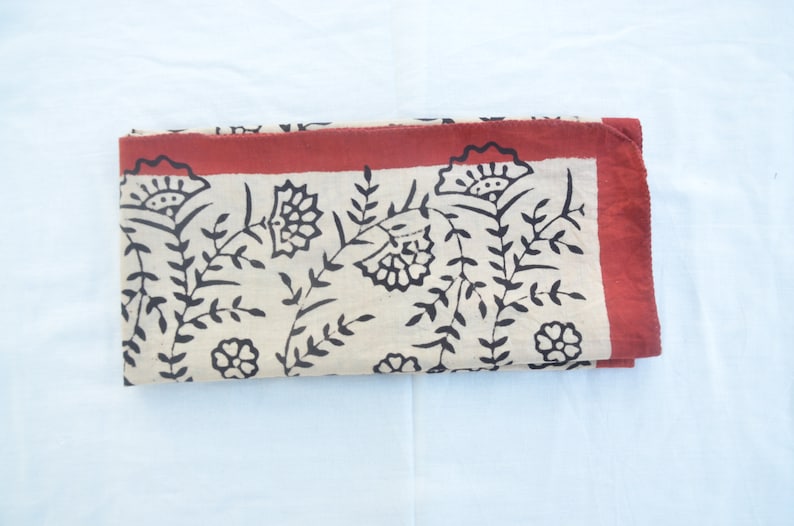 Natural Colours,Block Print,Organic Colours,Organic Cotton. Handmade,block Print Bandana Scarf Hand Block Print Natural Dye
