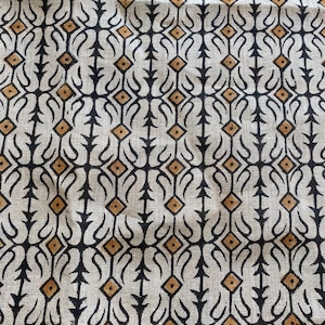 58&quot; inches Indian Hand Block Print Fabric, Indian Linen Fabric, Block Print Fabric, Designer Floral Printing Fabric, Upholstery fabric,