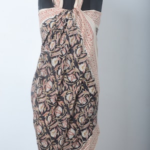 Handblock Druck Schals Indischer Baumwoll Sarong Dekorative Handarbeit Baumwolle Strand Pareo, bedruckt Sarong, Floral Print