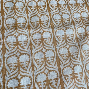 EGG//Inches Indian Hand Block Print Fabric, Indian Linen Fabric, Block Print Fabric, Designer Floral Printing Fabric, Upholstery fabric,
