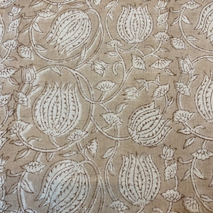 58" inches Hand Block Printed Linen Fabric , Home Decor Best Linen Fabric for decor, pillows ,upholstery, curtain Fabric , Chair Fabric Use