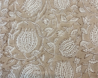58" inches Hand Block Printed Linen Fabric , Home Decor Best Linen Fabric for decor, pillows ,upholstery, curtain Fabric , Chair Fabric Use