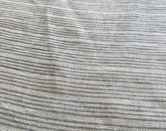Striped Heavy Weight Linen fabric by the yard Natural Block Print MULTISTRIPE. Linen fabric for decor pillows,upholstery, curtain
