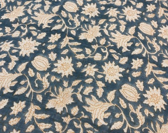 58" inch Handblok bedrukte linnen stof, Home Decor Beste linnen stof voor decor, kussens, bekleding, gordijnstof, stoelstof