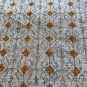 58&quot; inches Indian Hand Block Print Fabric, Indian Linen Fabric, Block Print Fabric, Designer Floral Printing Fabric, Upholstery fabric,