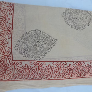 Block Print Scarves, Indian Cotton Sarong, Decorative Handmade Cotton, Beach Pareo, Printed Sarong, Organic cotton sarong, natural colour