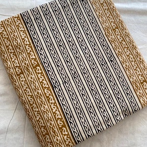 Indian Block Print, indian cotton, Hand stamped printing, by the yard, Indian Fabric, Peace Block Print Fabric, sewing and quilting fabric