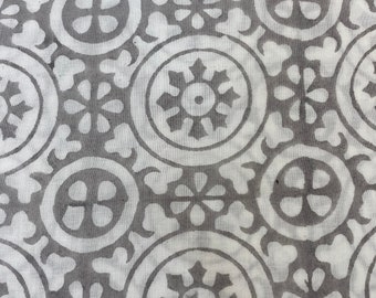 Katoenen stof met bloemenprint blokprint stoffen jurk Plantaardig geverfde Indiase stof gewaadstof op maat gesneden dameskleding, naaistof