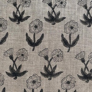 SPOON// Handloom Leinen Stoff Designer indische Handblockdruck schwerer Stoff Kissenbezüge dicke Leinenpolsterung Blockdruckkunst Tischabdeckung
