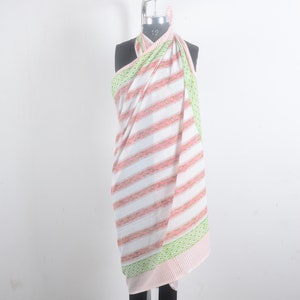 Indian Hand Block Print Scarves Handmade Cotton Sarong Women Summer Beach Pareo, Sarong, beach wrap pared,