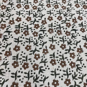 58" inches Hand Block Printed Linen Fabric , Home Decor Best Linen Fabric for decor, pillows ,upholstery, curtain