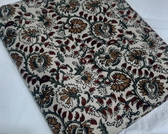 Indian Block Print, indian cotton, Hand stamped printing, by the yard, Indian Fabric, Peace Block Print Fabric, sewing and quilting fabric