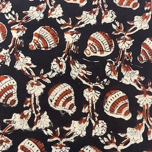Beautiful Hand Block Printed Fabric, Cotton Fabric, Indian Fabric, fabric by yard, Block Printed Cotton womens clothing
