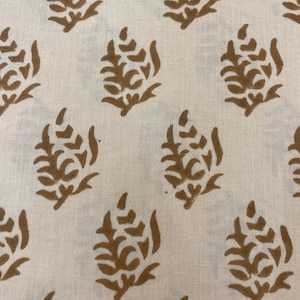 Hand Block Druck, Blumendruck, weicher Baumwollstoff, Stoff moderne Blumen Stoff indischer Druck Stoff Frauen Kleid Stoff, Home Decor Stoff,
