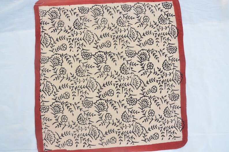 Natural Colours,Block Print,Organic Colours,Organic Cotton. Handmade,block Print Bandana Scarf Hand Block Print Natural Dye