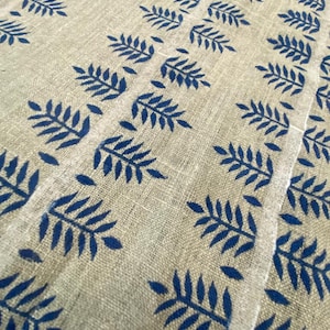 Indigo Flowers 100% Linen Tee