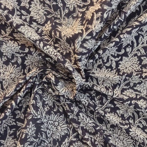 Indiskt blocktryck, indisk bomull, handstämplat tryck, metervara, indiskt tyg, fredsblocktryckstyg, sömnads- och quilttyg