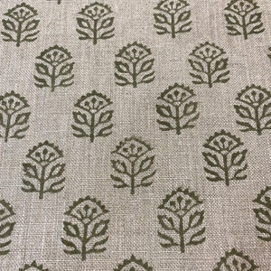 58" inches Indian Hand Block Print Fabric, Indian Linen Fabric, Block Print Fabric, Designer Floral Printing Fabric, Upholstery fabric,