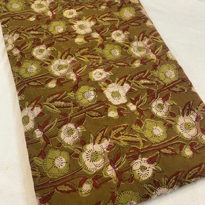 Beautiful Hand Block Printed Fabric, Cotton Fabric, Indian Fabric, fabric by yard, Block Printed Cotton womens clothing