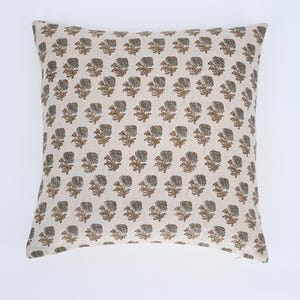 FIZZ //Handcrafted print cushion cover, pure linen fabric, decorative cushion cover for living room ,fall and spring home decor Couch Pillow