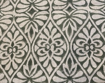 WALLER || Indian Hand Block Print Fabric, Indian Linen Fabric, Block Print Fabric, Designer Floral Printing Fabric, Upholstery fabric,Pillow