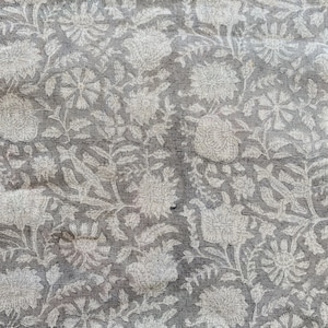 58&quot; inches Indian Hand Block Print Fabric, Indian Linen Fabric, Block Print Fabric, Designer Floral Printing Fabric, Upholstery fabric,