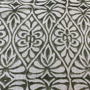WALLER// Indian Hand Block Print Fabric, Indian Linen Fabric, Block Print Fabric, Designer Floral Printing Fabric, Upholstery fabric,