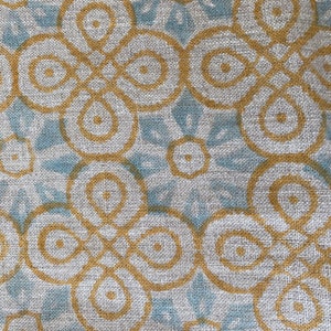 ROUNDED || Indian Hand Block Print Fabric, Indian Linen Fabric, Block Print Fabric, Designer Floral Printing Fabric, Upholstery fabric,