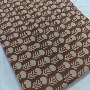 Beautiful Hand Block Printed Fabric, Cotton Fabric, Indian Fabric, fabric by yard, Block Printed Cotton womens clothing