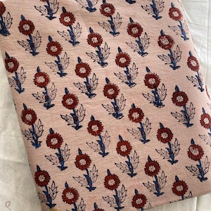 Indian Block Print, Cotone indiano, Stampa timbrata a mano, tagliata su misura, Tessuto indiano, Tessuto Peace Block Print, tessuto cucito e trapuntato