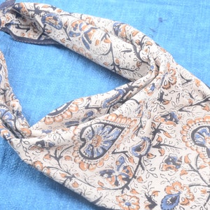 Indian Handmade Hand Block Print Natural Casual Dinner Wedding Vintage Napkin, Throw, Face Neck Wrap, Bandana Scarf