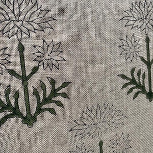 Handgewebter Leinenstoff indischer Handblockdruck schwer Kissenbezüge dickes Leinen Polster Blockdruck Kunst Tischdecke