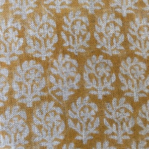 BICHIYA || Indian Hand Block Print Fabric, Indian Linen Fabric, Block Print Fabric, Designer Floral Printing Fabric, Upholstery fabric,