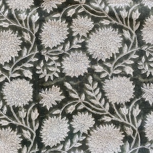 GOLLA PATTI// Hand Block Printed Linen Fabric , Home Decor Best Linen Fabric for decor, pillows ,upholstery, curtain