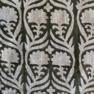 AUDRA// Indian Hand Block Print Fabric, Indian Linen Fabric, Block Print Fabric, Designer Floral Printing Fabric, Upholstery fabric,