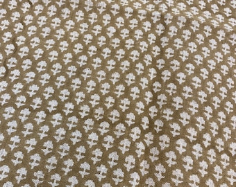 SPICE// Hand Block Printed Linen Fabric , Home Decor Best Linen Fabric for decor, pillows ,upholstery, curtain