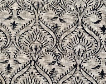 Heavy linen fabric designer Indian hand block print heavy fabric pillowcases thick linen upholstery block printing art table cover,Curtains