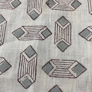 Papier Print Flower Heavy linen fabric designer Indian hand block print heavy fabric pillowcases thick linen upholstery block printing art