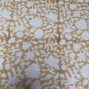 58" inches Hand Block Printed Linen Fabric , Home Decor Best Linen Fabric for decor, pillows ,upholstery, curtain