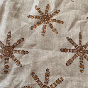 Handloom Linen Fabric - most popular block print fabric  - best for Upholstery , cushion cover , sofa/chair cover , and other crafts