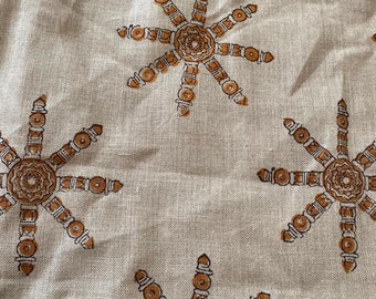 Handloom Linen Fabric - most popular block print fabric  - best for Upholstery , cushion cover , sofa/chair cover , and other crafts