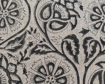 Heavy linen fabric designer Indian hand block print heavy fabric pillowcases thick linen upholstery block printing art table cover,Curtains