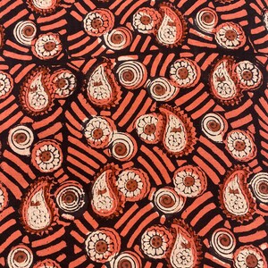 Beau tissu imprimé à la main, tissu de coton, tissu indien, tissu par cour, vêtements pour femmes en coton imprimé en bloc