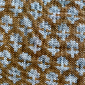 58&quot; inches Indian Hand Block Print Fabric, Indian Linen Fabric, Block Print Fabric, Designer Floral Printing Fabric, Upholstery fabric,