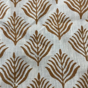 Flower Heavy linen fabric designer Indian hand block print heavy fabric pillowcases thick linen upholstery block printing art table