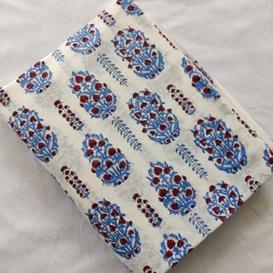 Indischer Block Print, indische Baumwolle, Handgestempelter Druck, Meterware, Indischer Stoff, Peace Block Print Stoff, Näh- und Quiltstoff