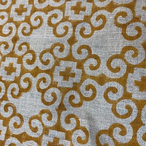 58" inches Hand Block Printed Linen Fabric , Home Decor Best Linen Fabric for decor, pillows ,upholstery, curtain