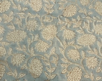 58" inches Hand Block Printed Linen Fabric , Home Decor Best Linen Fabric for decor, pillows ,upholstery, curtain